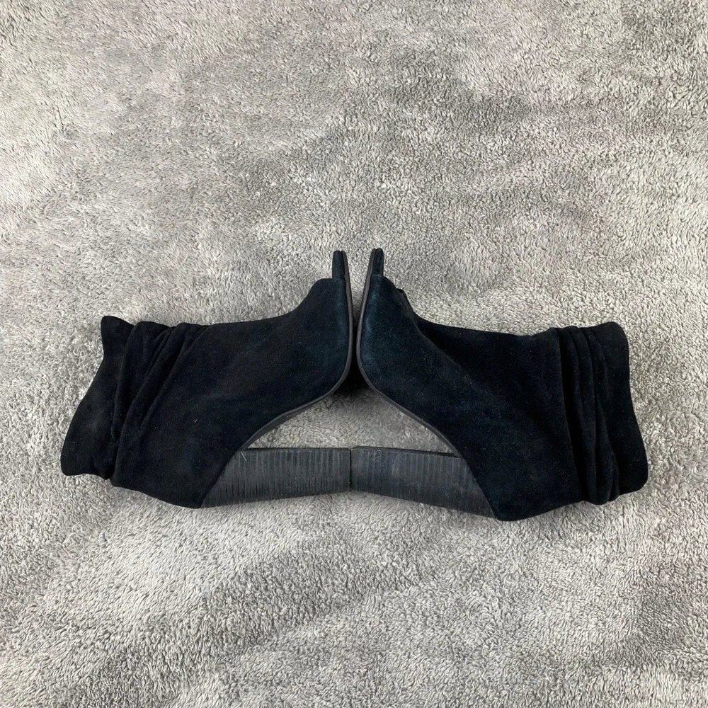 Chinese Laundry Suede Open Toe Mid-Calf Bootie Boots Womens 5.5‎ Black